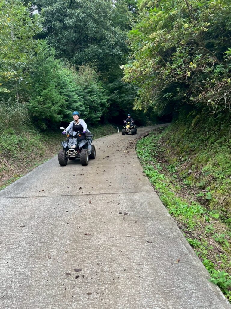 山また山の中を潔く走る